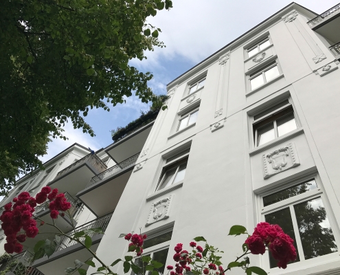 2017 07 12 Maler für Wedel und Hamburg Aussenarbeiten Wohnhaus in Winterhude Verzierungen