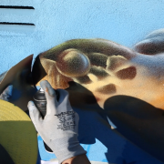 2019 01 23 Maler Gehm in Wedel Hamburg Aussenarbeiten Graffiti Meeresschildkröte