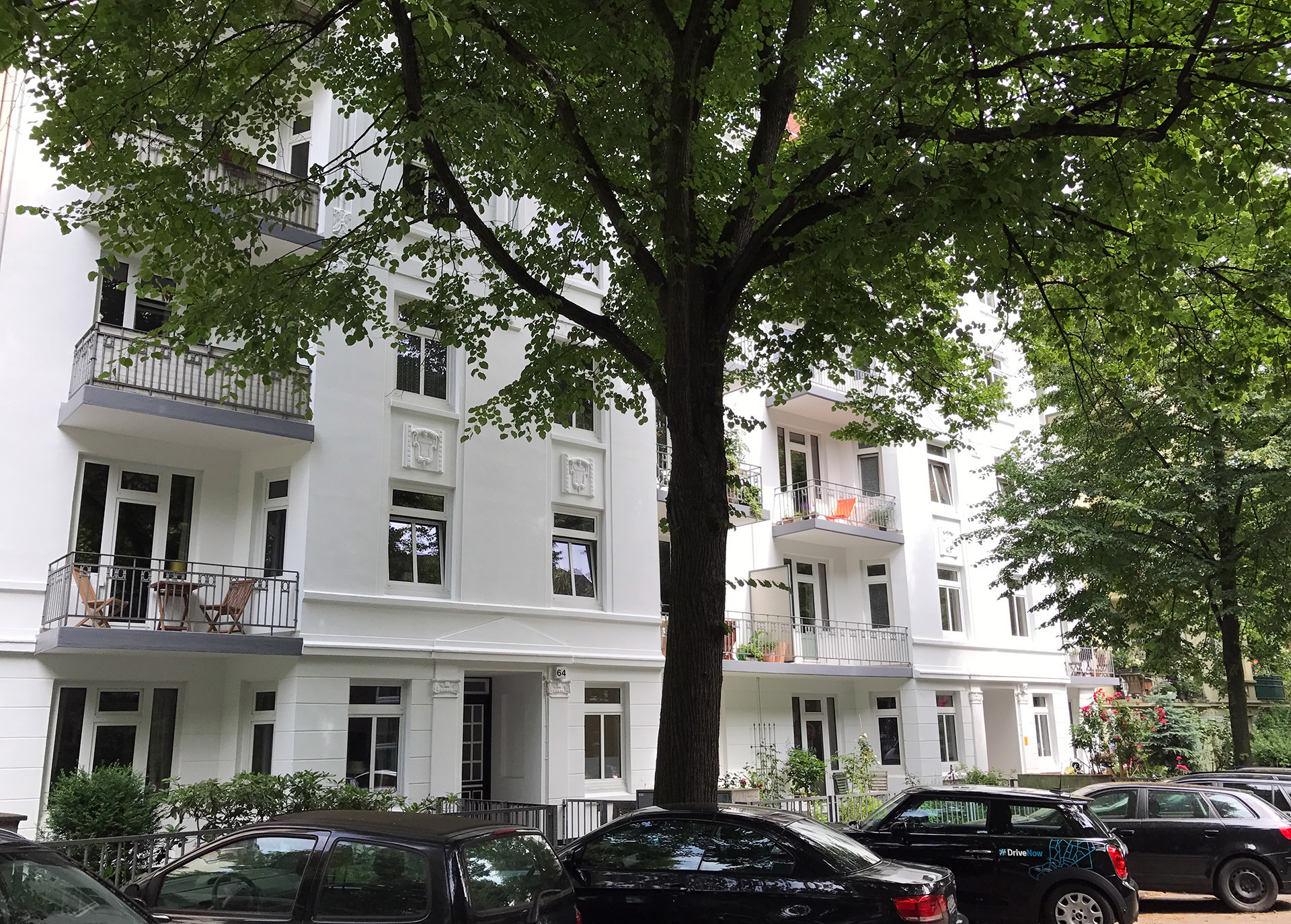 2017 07 12 Maler für Wedel und Hamburg Aussenarbeiten Wohnhaus in Winterhude Front